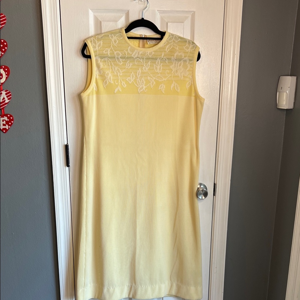 Vintage James Kenrob 1960’s/1970’s Yellow Lace dress with Jacket